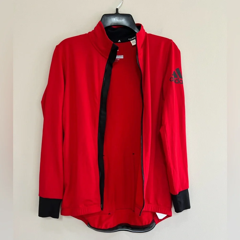 Adidas Women's Climaheat Winter Triathlon Cycling Jersey, Scarlet Red/Black, L - Picture 3 of 11